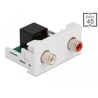 Moduł Easy45 2 x RCA żeński do port żeński RJ45 22,5 x 45 mm Delock 81341