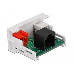 Moduł Easy45 2 x RCA żeński do port żeński RJ45 22,5 x 45 mm Delock 81341