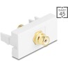 Moduł Easy45 Cinch gniazdo do Cinch gniazdo pozłacane białe Delock 90861