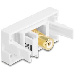 Moduł Easy45 Cinch gniazdo do Cinch gniazdo pozłacane białe Delock 90861
