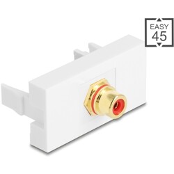 Moduł Easy45 Cinch gniazdo do Cinch gniazdo pozłacane czerwone / białe Delock 90860