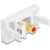 Moduł Easy45 Cinch gniazdo do Cinch gniazdo pozłacane czerwone / białe Delock 90860