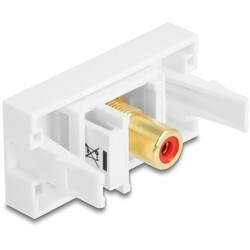 Moduł Easy45 Cinch gniazdo do Cinch gniazdo pozłacane czerwone / białe Delock 90860