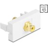 Moduł Easy45 Cinch gniazdo do Cinch gniazdo pozłacane żółte / białe Delock 90859
