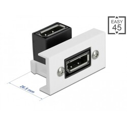 Moduł Easy45 DisplayPort Moduł, pod kątem 90°, 22,5 x 45 mm Delock 81306