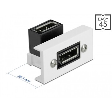 Moduł Easy45 DisplayPort Moduł, pod kątem 90°, 22,5 x 45 mm Delock 81306