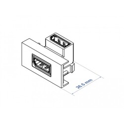 Moduł Easy45 DisplayPort Moduł, pod kątem 90°, 22,5 x 45 mm Delock 81306
