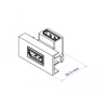 Moduł Easy45 DisplayPort Moduł, pod kątem 90°, 22,5 x 45 mm Delock 81306