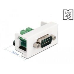 Moduł Easy45 D-Sub 9 pin, męski do bloku zacisków 10 pin, 22,5 x 45 mm Delock 81351