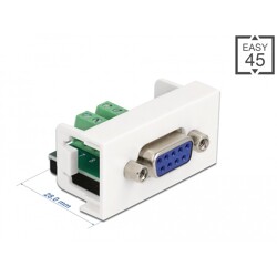 Moduł Easy45 D-Sub 9 pin, żeński do bloku zacisków 10 pin, 22,5 x 45 mm Delock 81350