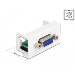 Moduł Easy45 D-Sub 9 pin, żeński do bloku zacisków 6 pin, 22,5 x 45 mm Delock 81348