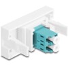 Moduł Easy45 gniazdo LC Duplex do gniazda LC Duplex aqua / białe Delock 90845