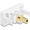 Moduł Easy45 gniazdo mini jack 3,5 mm 3-pin do gniazda mini jack 3,5 mm 3-pin pozłacane białe Delock 90843