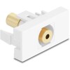 Moduł Easy45 gniazdo mini jack 3,5 mm 4-pin do gniazda mini jack 3,5 mm 4-pin pozłacane białe Delock 90841