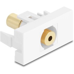Moduł Easy45 gniazdo mini jack 3,5 mm 4-pin do gniazda mini jack 3,5 mm 4-pin pozłacane białe Delock 90841