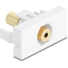 Moduł Easy45 gniazdo mini jack 3,5 mm 4-pin do gniazda mini jack 3,5 mm 4-pin pozłacane białe Delock 90841