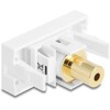 Moduł Easy45 gniazdo mini jack 3,5 mm 4-pin do gniazda mini jack 3,5 mm 4-pin pozłacane białe Delock 90841