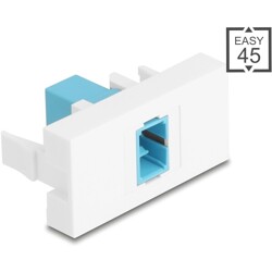 Moduł Easy45 gniazdo SC Simplex do gniazdo SC Simplex aqua / białe Delock 90899