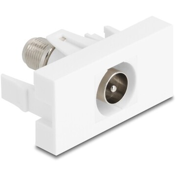 Moduł Easy45 IEC wtyk do gniazda F biały Delock 90828