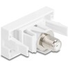 Moduł Easy45 IEC wtyk do gniazda F biały Delock 90828
