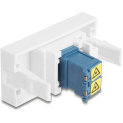 Moduł Easy45 LC Duplex gniazdo do LC Duplex gniazdo z osłoną lasera wewnętrzna niebieska / biała Delock 90876