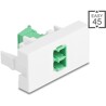 Moduł Easy45 LC Duplex gniazdo do LC Duplex gniazdo z osłoną lasera wewnętrzna zielona / biała Delock 90875