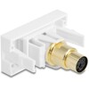 Moduł Easy45 Mini-DIN 6 Pin gniazdo do gniazdo pozłacane białe Delock 90873