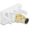 Moduł Easy45 Mini-DIN 6 Pin gniazdo do gniazdo pozłacane białe Delock 90873