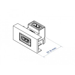Moduł Easy45 pod kątem 90°, 22,5 x 45 mm Delock 81304