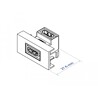 Moduł Easy45 pod kątem 90°, 22,5 x 45 mm Delock 81304