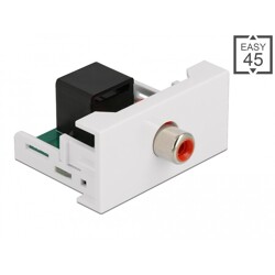 Moduł Easy45 RCA żeński do port żeński RJ45 22,5 x 45 mm Delock 81340
