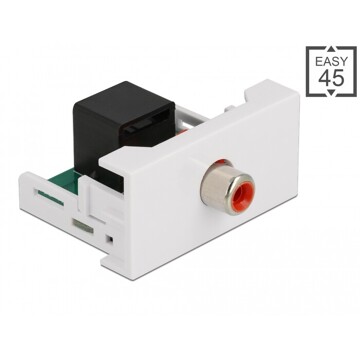 Moduł Easy45 RCA żeński do port żeński RJ45 22,5 x 45 mm Delock 81340