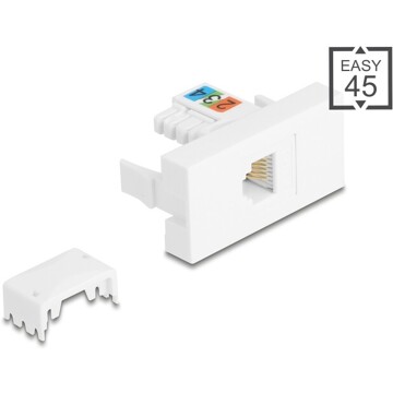 Moduł Easy45 RJ12 gniazdo do LSA UTP białe Delock 90897