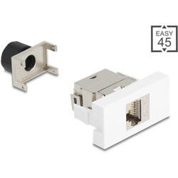 Moduł Easy45 RJ45 gniazdo do LSA Cat.6A 180° bez użycia narzędzi Delock 90906