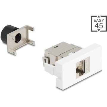 Moduł Easy45 RJ45 gniazdo do LSA Cat.6A 180° bez użycia narzędzi Delock 90906