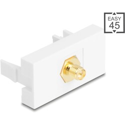 Moduł Easy45 RP-SMA gniazdo do RP-SMA gniazdo białe Delock 90903