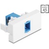 Moduł Easy45 SC Simplex gniazdo do SC Simplex gniazdo z osłoną lasera wewnętrzna niebieska / biała Delock 90878
