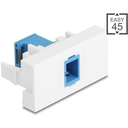 Moduł Easy45 SC Simplex gniazdo do SC Simplex gniazdo z osłoną lasera wewnętrzna niebieska / biała Delock 90878
