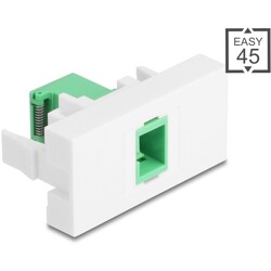 Moduł Easy45 SC Simplex gniazdo do SC Simplex gniazdo z osłoną lasera wewnętrzna zielona / biała Delock 90877