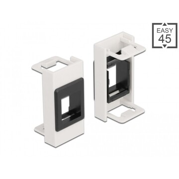 Moduł Easy45 uchwyt Keystone 22,5 x 45 mm biały / czarny Delock 81354