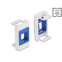 Moduł Easy45 uchwyt Keystone 22,5 x 45 mm biały / niebieski Delock 81357
