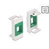 Moduł Easy45 uchwyt Keystone 22,5 x 45 mm biały / zielony Delock 81356