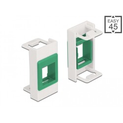 Moduł Easy45 uchwyt Keystone 22,5 x 45 mm biały / zielony Delock 81356