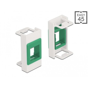 Moduł Easy45 uchwyt Keystone 22,5 x 45 mm biały / zielony Delock 81356