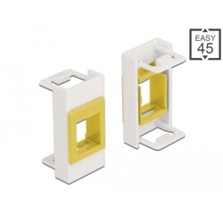 Moduł Easy45 uchwyt Keystone 22,5 x 45 mm biały / żółty Delock 81358