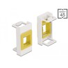Moduł Easy45 uchwyt Keystone 22,5 x 45 mm biały / żółty Delock 81358