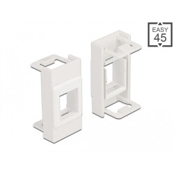 Moduł Easy45 uchwyt Keystone 22,5 x 45 mm biały Delock 81353
