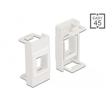 Moduł Easy45 uchwyt Keystone 22,5 x 45 mm biały Delock 81353