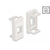 Moduł Easy45 uchwyt Keystone 22,5 x 45 mm biały Delock 81353