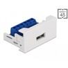 Moduł Easy45 USB 2.0 Typ-A żeński do bloku zacisków 22,5 x 45 mm Delock 81343